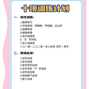 针对不同年龄段的篮球训练规划建议：打造全面发展的篮球之路